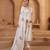 Women's Precious Off White Mirror Work Cotton Straight Suit With Dupatta