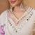 Women's Precious Off White Mirror Work Cotton Straight Suit With Dupatta