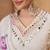 Women's Precious Off White Mirror Work Cotton Straight Suit With Dupatta