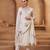 Women's Precious Off White Mirror Work Cotton Straight Suit With Dupatta