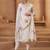 Women's Precious Off White Mirror Work Cotton Straight Suit With Dupatta