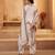 Women's Lavishing Off White Floral Embroidered Cotton Pant Suit With Dupatta