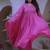 Pink elegant embroidered kurta set with floral dupatta