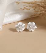 925 sterling silver earings rhodium plated with aaa quality american diamonds