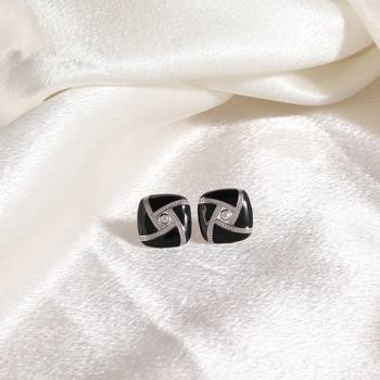 925 sterling silver earings rhodium plated with aaa quality american diamonds 1