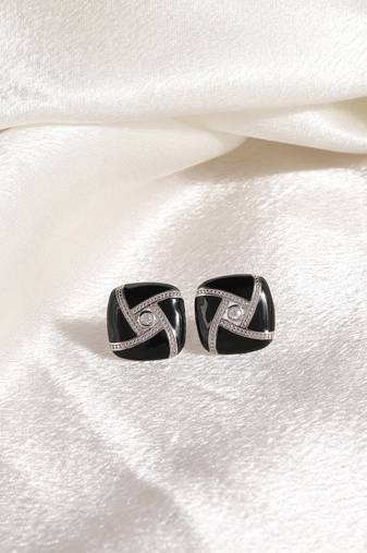 925 sterling silver earings rhodium plated with aaa quality american diamonds