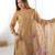 Chiku Color Printed And Jacquard Work Chanderi Silk Kurti Pant Set