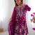 Rani Pink Color Faux Georgette Embroidered Kurti Sharara Pair