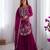 Rani Pink Color Faux Georgette Embroidered Kurti Sharara Pair