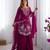 Rani Pink Color Faux Georgette Embroidered Kurti Sharara Pair