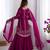 Rani Pink Color Faux Georgette Embroidered Kurti Sharara Pair