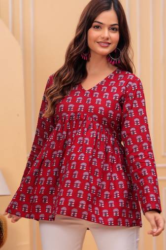 Cotton stunning fancy tunic top