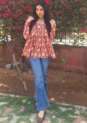 Cotton stunning fancy tunic top 1