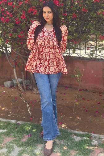 Cotton stunning fancy tunic top