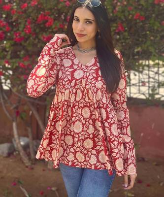 Cotton stunning fancy tunic top 2
