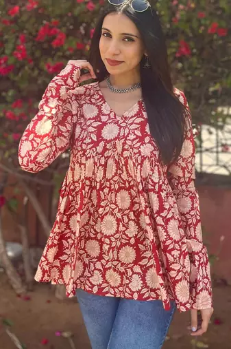 Cotton stunning fancy tunic top