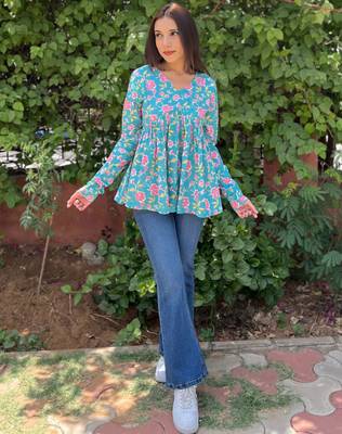 Cotton stunning fancy tunic top 2