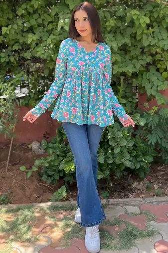 Cotton stunning fancy tunic top