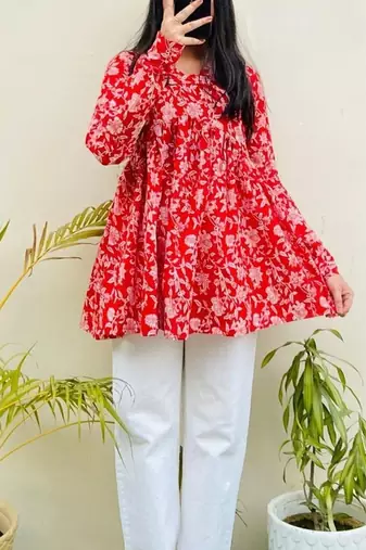 Cotton stunning fancy tunic top