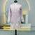 Lavender multi thread embroidery deer pattern daaman work kurta pajama set