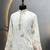Off white multi thread embroidery deer pattern daaman work kurta pajama set