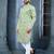 Mint green multi thread embroidery deer pattern daaman work kurta pajama set