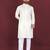 Unique cross pattern white thread embroidery with silver sequence work kurta pajama set
