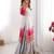 Light Grey Color Embroidered And Sequence Work Chinon Silk  Kurti Sharara Set