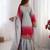 Light Grey Color Embroidered And Sequence Work Chinon Silk  Kurti Sharara Set