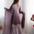Lavender Color Embroidered And Sequence Work Chinon Silk  Kurti Sharara Set