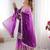 Purple Color Embroidered And Sequence Work Chinon Silk  Kurti Sharara Set