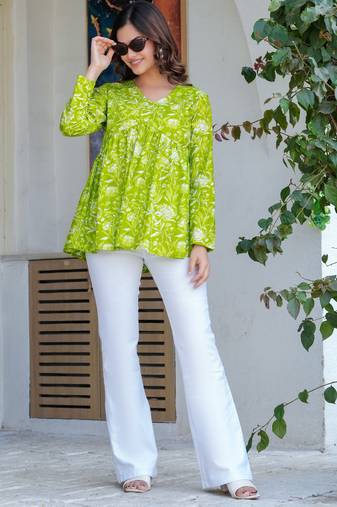 Cotton stunning fancy tunic top