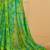 Green digital floral print chiffon banarsi border saree with unstitch blouse