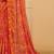 Orange digital floral print chiffon banarsi border saree with unstitch blouse