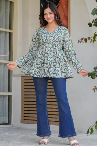 Cotton stunning fancy tunic top
