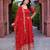 Red Color Faux Georgette Embroidered And Sequence Work Long Kurti(Gown)
