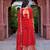 Red Color Faux Georgette Embroidered And Sequence Work Long Kurti(Gown)