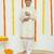 Ivory white with yellow marigold and green parrot printed /organic cotton /kurta and pyjama set