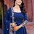 Navy Blue Color Faux Georgette Embroidered And Sequence Work Long Kurti(Gown)