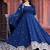 Navy Blue Color Faux Georgette Embroidered And Sequence Work Long Kurti(Gown)