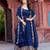 Navy Blue Color Faux Georgette Embroidered And Sequence Work Long Kurti(Gown)