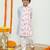 Pastel blue assymeteric kurta withmonkey and elephant print/ assyemetric kurta and pyjama/organic cotton