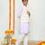 Purple and butter yellow carasouel printed/bandi , kurta, pyajama set/organic cotton