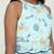 Mint green with peacock print lehenga with halter neck blouse organic cotton