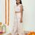 Pink palazzo and crop top /organic cotton with lace detailing and handmade latkans