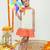 Yellow and orange dual ruffle dress with tie bow detailing /organic cotton