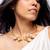 Elegant pearl cluster high gold necklace