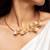 Elegant pearl cluster high gold necklace