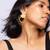 Radiant sunburst high gold earrings