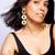 High gold triple disc dangling earrings